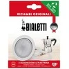 Gaskets and filter plate for Bialetti alum. 12-cup moka pots