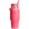 Gertuvė Hydro Flask Wide Mouth Flex Straw Cap Popstar Rožinė Travel Bottle, 710 ml
