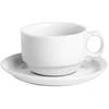 Homla VIENNA Baltas Cup with a Saucer, 230 ml