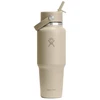 Gertuvė „Hydro Flask“ plataus kamščio, lankstaus dangtelio avižinis buteliukas su šiaudeliu, 946 ml