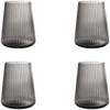 Salt&amp;Pepper Set of glasses S P Collection Smoked Ray, 4 x 300 ml