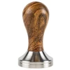 SORSO Barista tamper, stainless steel, with a wooden handle, 51 mm – Brown