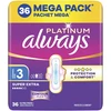 Always Platinum Super Extra Size 3 Higieniniai Paketai su Sparneliais, 36 vnt.