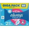 Always Ultra Size 2 Dienai Higieniniai paketai, Long (2 Dydis), 88 vnt.