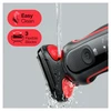 Braun | Shaver | 51-R1000s | Operating time (max) 50 min | Wet &amp; Dry | Juodas/Raudona