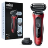 Braun | Shaver | 61-R1200s | Operating time (max) 50 min | Wet & Dry | Raudona/Juodas