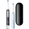 Braun iOG3d.2i6.2K Oral-B iO3 Elektrinis Dantų Šepetėlis Matt Juodas/Ice Mėlyna Duo Pack Edition