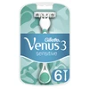 Gillette Venus 3 Sensitive Vienkartiniai Skustuvai Moterims, 6, Vnt. Pakuotė