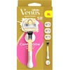 Gillette Venus ComfortGlow Argan Oil skustuvas, 3 keičiamos skustuvo galvutės, sieninis laikiklis