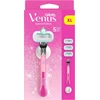 Gillette Venus Party Edition skustuvas, 3 keičiamos skustuvo galvutės, sieninis laikiklis