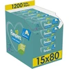 Drėgnos servetėlės Pampers Fresh Clean, 15 pak. x 80 vnt., 1200 servetėlių