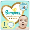 Pampers Premium Care Sauskelnės, 1 Dydis (Mini), 72 Sauskelnės, 2–5kg