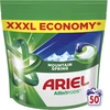 Skalbimo kapsulės Ariel All-in-1 Pods „Mountain Spring“, (50 skalbimų)