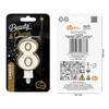 GoDan Candle DIGITAL 8 gimtadienis, auksinis kontūras