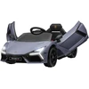 AIYAPLAY vaikiškas elektromobilis, 12 V, su 2,4 G nuotolinio valdymo pultu, muzika, amortizatoriais, žibintais, USB/MP3 jungtimi, atbulinės eigos funkcija, 3-5 km/h, vaikams nuo 3-5 metų, pilkas