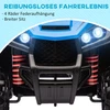 AIYAPLAY elektrinis keturratis vaikams 12V, su 4 ratų pakaba, MP3 muzikos grotuvu, priekiniais žibintais, atbuline eiga, 3-5 metų vaikams, 5 km/h, metalinis, mėlynas