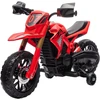 AIYAPLAY vaikiškas elektrinis motociklas, 6 V vaikiškas motociklas su mokomaisiais ratais, vaikiška transporto priemonė su garso signalu ir užvedimo garsu, 3 km/h, skirtas 3-8 metų vaikams, ne daugiau kaip 30 kg, raudonas