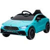 AIYAPLAY vaikiškas elektromobilis 12 V, su 2,4G nuotolinio valdymo pulteliu, USB, MP3 jungtimi, šviesomis, pagalbiniais ratukais, amortizatorių sistema, 3-5 km/h, 3-6 metų vaikams, šviesiai mėlynas