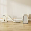 AIYAPLAY 3-in-1 vaikiška čiuožykla su laipynės konstrukcija, krepšinio lanku ir kamuoliu, sulankstoma vidaus čiuožykla mažiems vaikams nuo 2 iki 5 metų