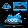 AIYAPLAY 12V vaikiškas elektromobilis-bumberis su 2,4 G nuotolinio valdymo pulteliu, elektrinis buferinis automobilis su muzika ir šviesomis, 1,5–3 km/h, 360° besisukantis vaikiškas elektromobilis, 3–5 metų vaikams, mėlynas
