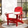 Aosom Adirondack Kėdė 72x97x92 cm Raudona Mediena