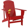 Aosom Adirondack Kėdė 72x97x92 cm Raudona Mediena