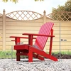Aosom Adirondack Kėdė 72x97x92 cm Raudona Mediena