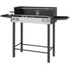 Aosom Anglies grilis, reguliuojama grotelė, rotisserie, 118x32x90 cm, juoda, metalas