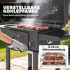 Aosom Anglies grilis rūkykla 112x63x101,5 cm juodas metalas