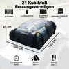 Aosom Automobilio stogo dėžė 132x100x45 cm Juoda Oksfordo audinys