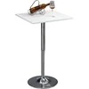 Aosom Baro stalas, 60x60x69-91 cm, baltas, reguliuojamas metalinis