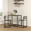 Aosom Baro stalo komplektas 90x47x76 cm Pilkas metalas