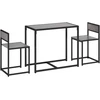 Aosom Baro stalo komplektas 90x47x76 cm Pilkas metalas