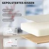Aosom Biuro kėdė, 65x67x111-119 cm, smėlio spalvos, dirbtinė oda