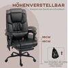 Aosom Biuro kėdė ergonominė su masažo funkcija 66x75x112 cm juoda dirbtinė oda