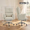 Aosom Biuro kėdė Ergonomiška pasukama kėdė 73x73x111-119 cm Balta metalinė