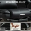 Aosom Biuro kėdė Ergonomiška reguliuojama pasukama kėdė 69x72x118 cm Juoda PU oda