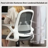 Aosom Biuro kėdė Ergonomiška tinklelio suktukas 57,5x60x91-101 cm Pilka