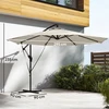 Aosom Cantilever skėtis 295x235 cm baltas metalas