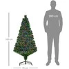 Aosom Dirbtinė Kalėdų eglutė 75x150 cm žalia, LED apšvietimas, metalas, vidaus patalpoms