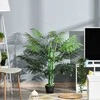 Aosom Dirbtinė palmė, 16x125 cm, žalia, plastikas