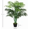 Aosom Dirbtinė palmė, 16x125 cm, žalia, plastikas