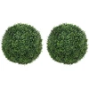 Aosom Dirbtinių dėmėtųjų bukų rutulių rinkinys 52x52 cm Žalias plastikas