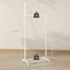 Aosom Drabužių kabykla, 68x43x171 cm, balta, metalas