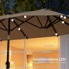 Aosom Dvigubas skėtis 292x150x218 cm, chaki, su LED apšvietimu