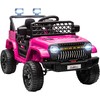 Aosom Elektrinis vaikiškas automobilis, 95x62,5x65 cm, rožinis, plastikas