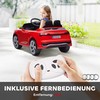 Aosom Elektrinis vaikiškas automobilis Audi Q8 98x49.5x43 cm raudonas, plastikas