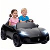 Aosom Elektrinis vaikiškas automobilis, Maserati, 120x72x50 cm, juodas, plastikas