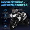 Aosom Elektrinis vaikiškas motociklas, 86x42x52 cm, juoda/balta, plastikas ir metalas