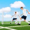 Aosom Futbolo vartai, 240x90x180 cm, balta, plastikas